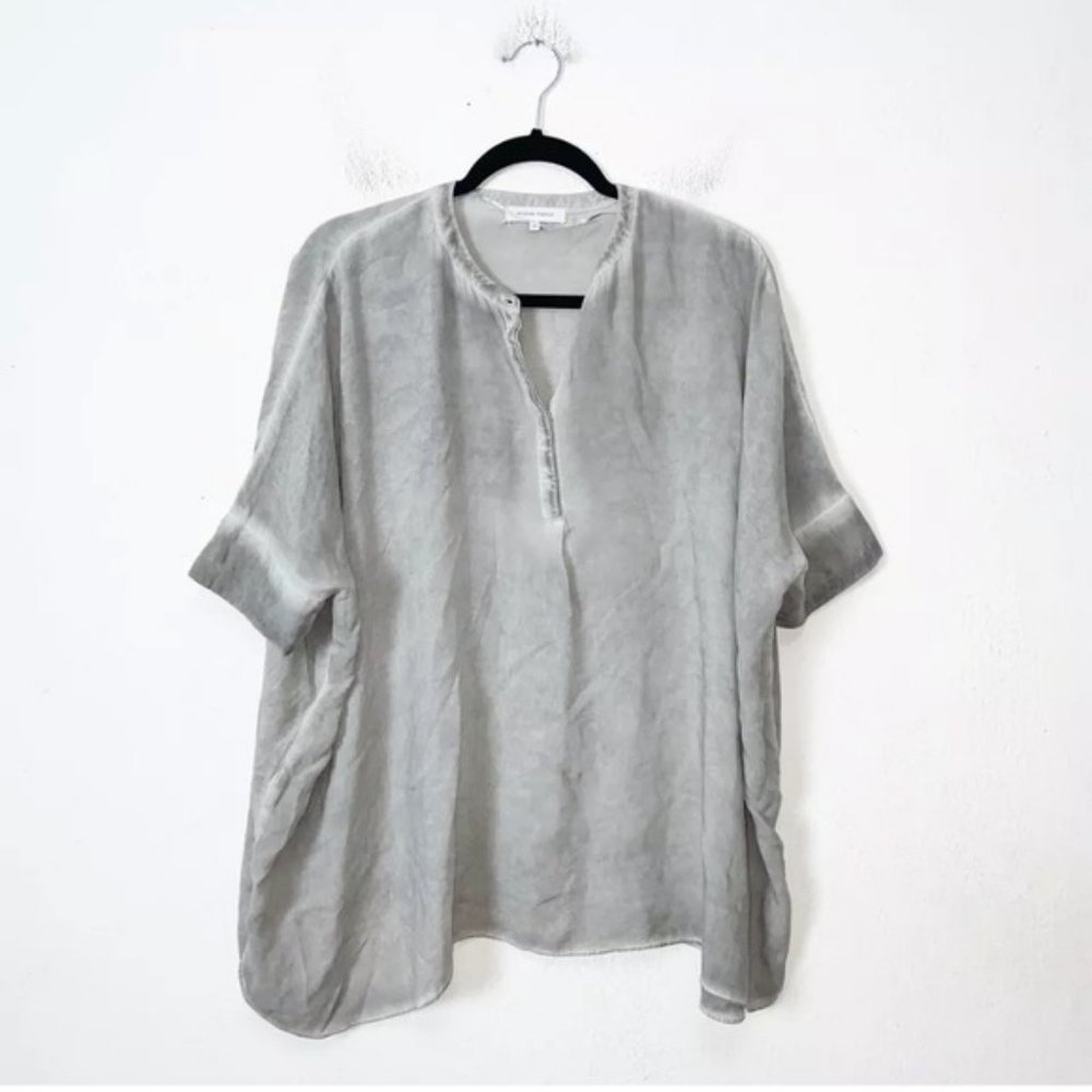 Second Female Gray Short Sleeve Oversize Blouse